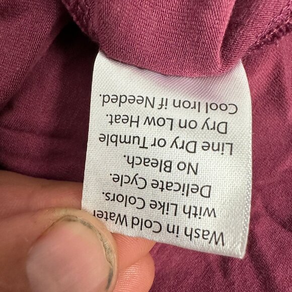 Texere Women's Swoop Neck Long Sleeved Blouse Size 2XP Petite Purple - Picture 6 of 6